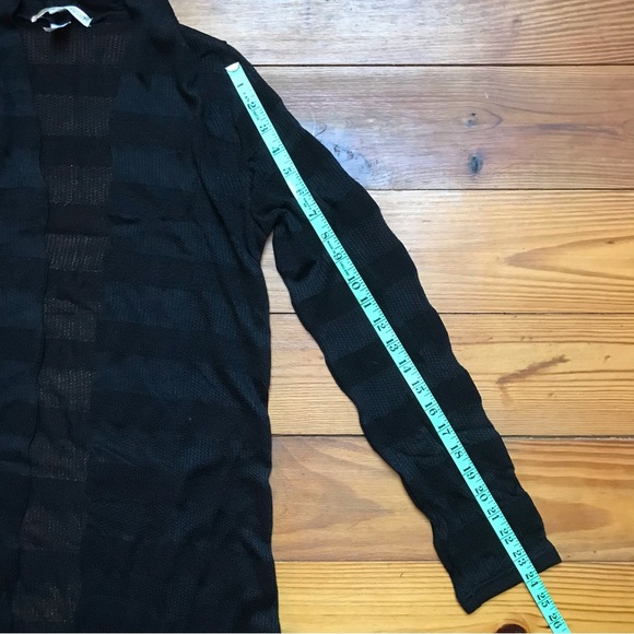 Threads 4 Thought Black Striped Duster Cardigan, EUC, S - Picture 8 of 12